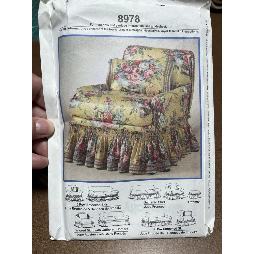 Simplicity 8978 Sewing Pattern Slipcovers